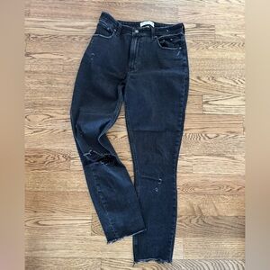 Women's Black Distressed Jeans
